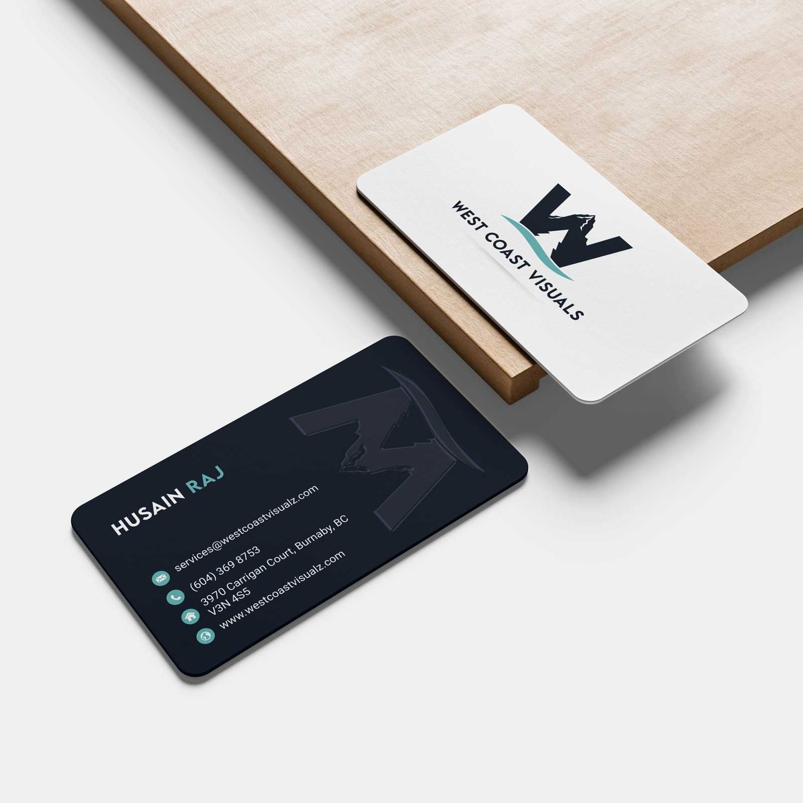 West Coast Visuals business cards