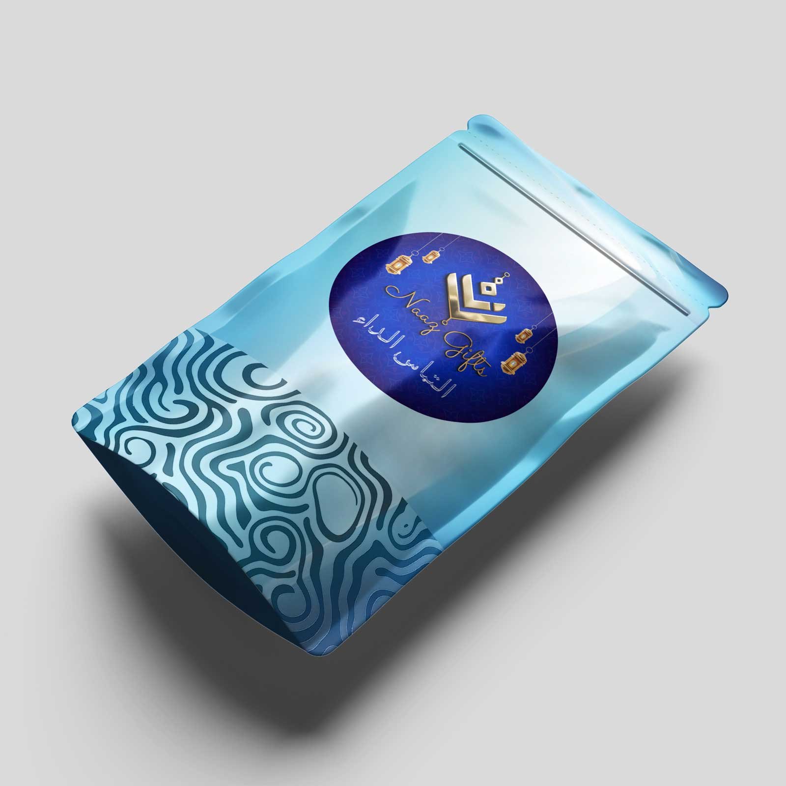 Naaz gift pouch packaging and sticker