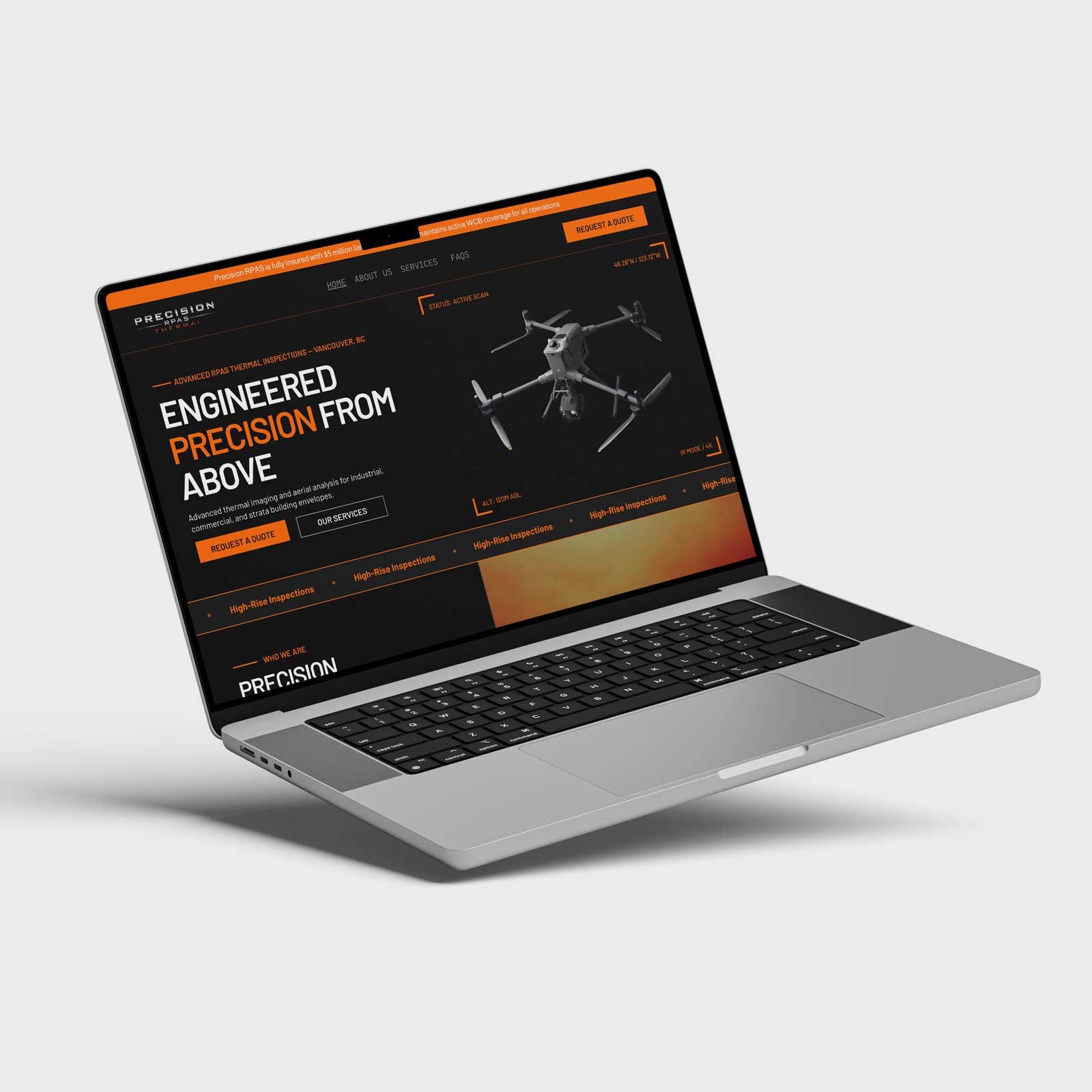 Precision RPAS Website Mockup
